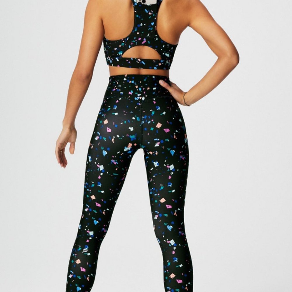 Fabletics Motion365+ High-Waisted Terazzo Two Piece Leggings and Bra Coord Set